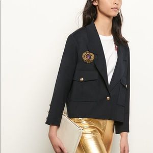Brand New Sandro Short tailored jacket wool blend